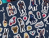 Devil May Cry 5 Pixel Art Sticker Sheet: Nero, Dante, Vergil