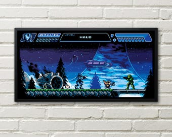 Combat Evolved Pixel Art Print: 8bit Halo Poster