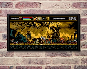 Realm of Shadows Pixel Art Print: 8bit Elden Ring Poster
