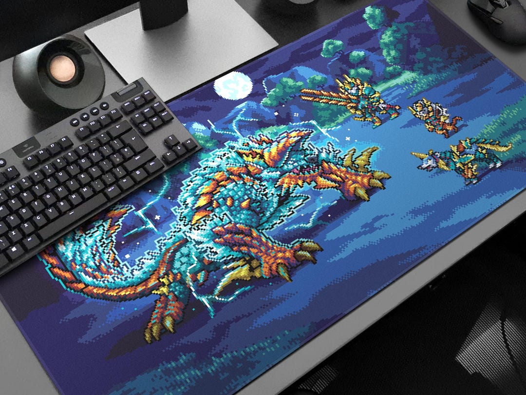 Monster Hunter Zinogre 8bit Gaming Desk Mat and Playmat - Etsy