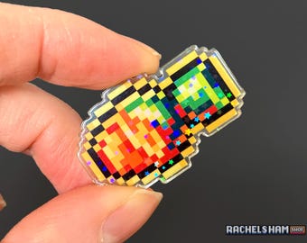 XBOX Original Console Acrylic Pin Retro 8bit Pixel Art Video Game