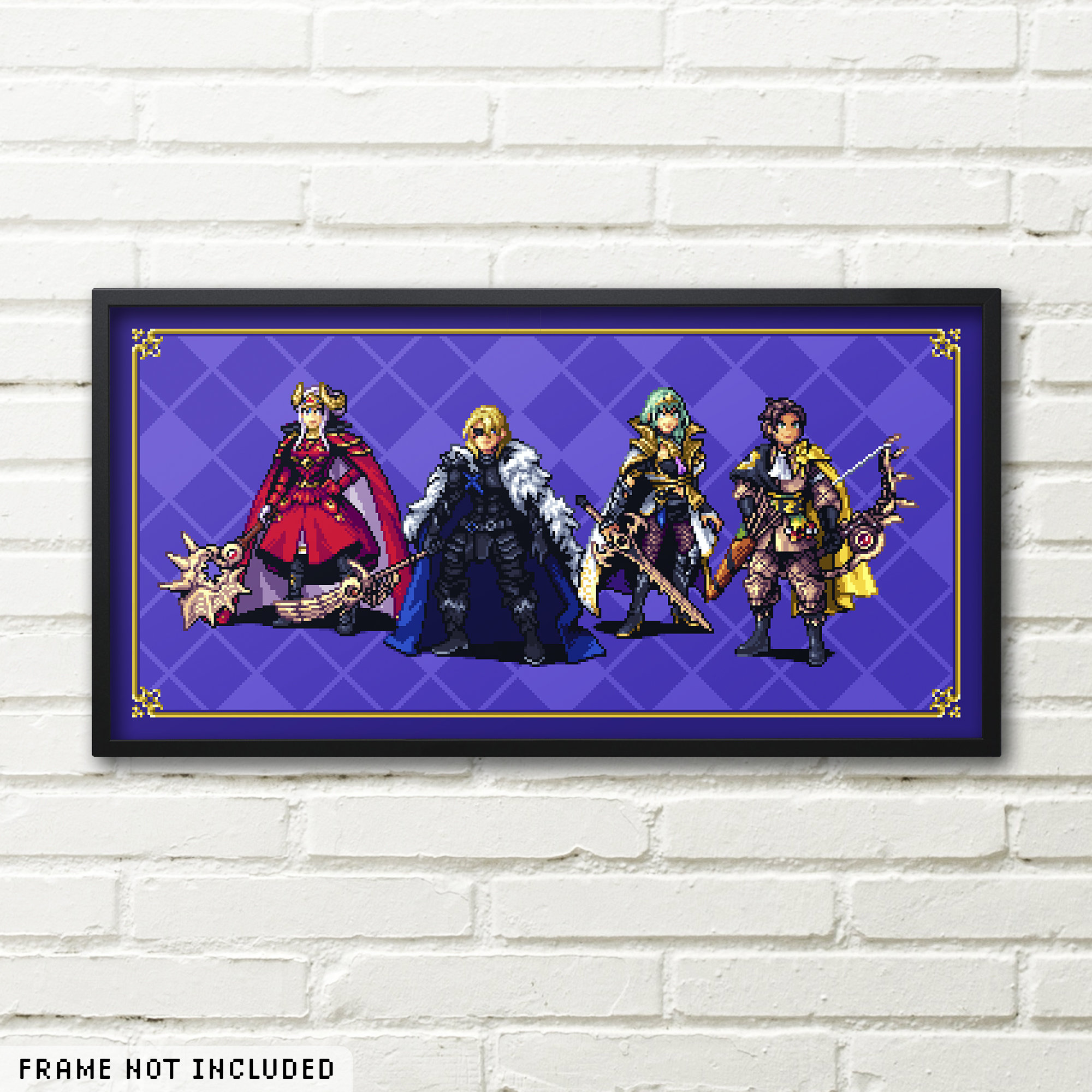 Fire Emblem Three Houses TIME SKIP Characters Pixel Art Poster High Quality Video Game Wall Art