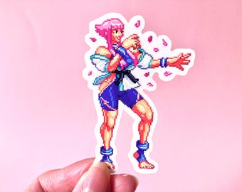 マノン ストリートファイター6 ステッカー：衣装1 - 透明防水ビニール