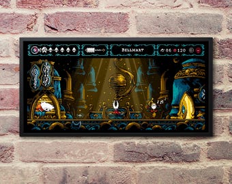 Bellhart Pixel Art Print: 8bit Hollow Knight Silksong Poster