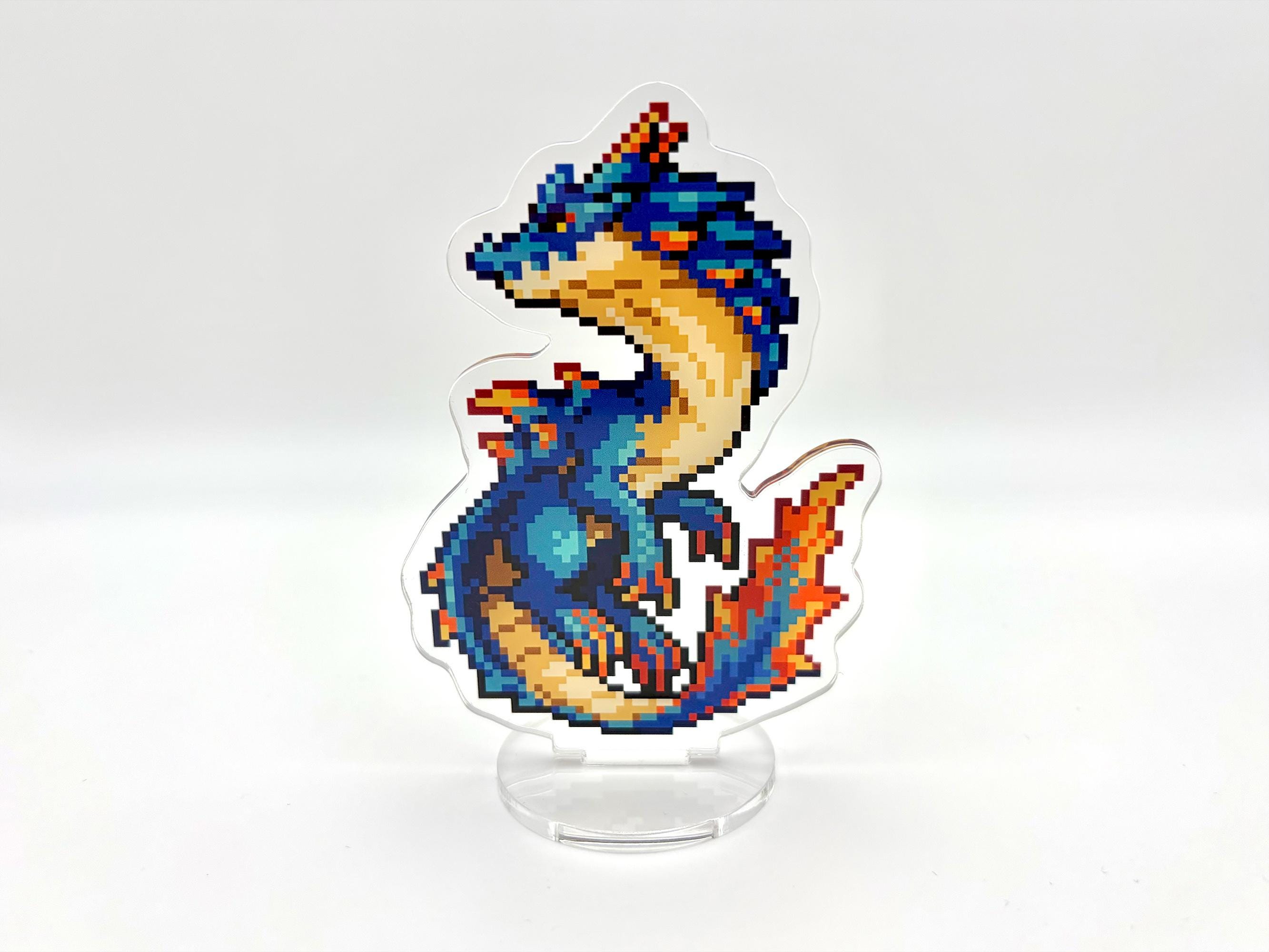 Rathalos & Lagiacrus Pixel Art Acrylic Standee: 8bit Monster