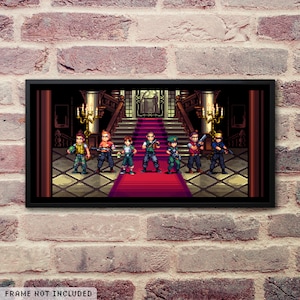 Spencer Mansion Characters Resident Evil Pixel Art Poster High Quality Video Game Wall Art Print