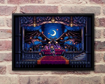 Ritual of the Night Save Room De-Make - Gaming Inspired Pixel Art - High Quality Art Print