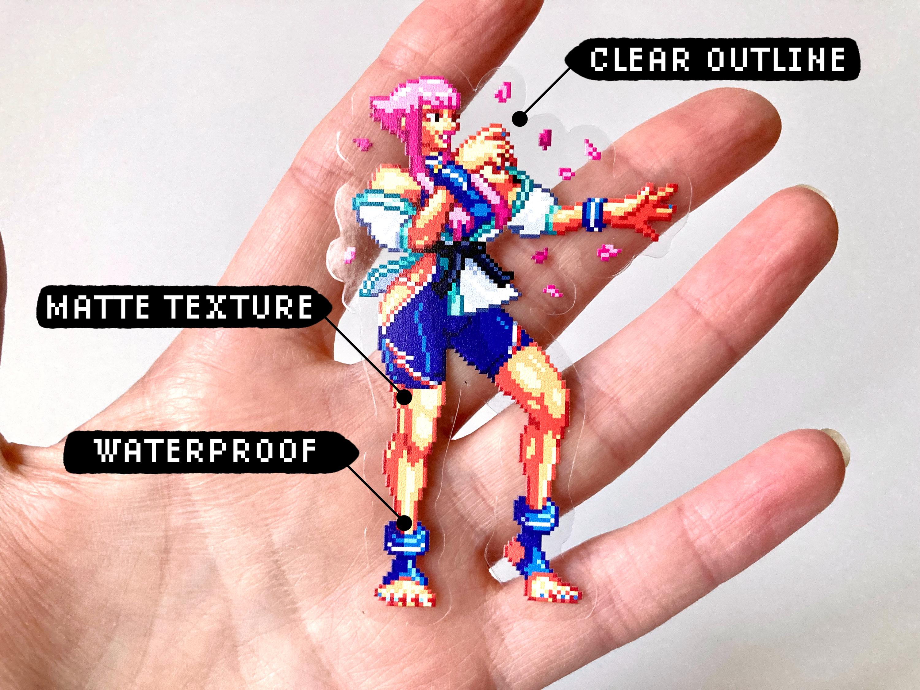 【早い者勝ち】【新品未使用】ManOn アクスタ ステッカー まとめ マノン ストリートファイター6 ステッカー：衣装1 - 透明防水ビニール
