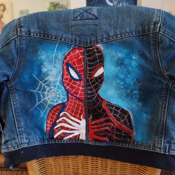 Veste en jeans enfants spiderman