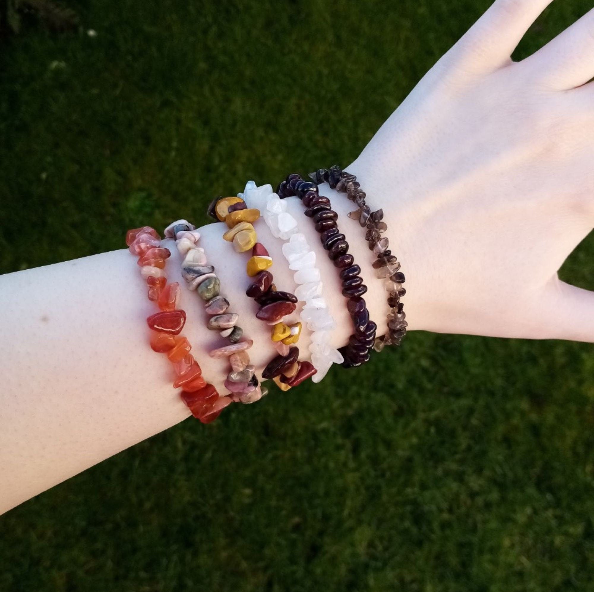 Genuine Gemstone Bracelets – Garnet Bracelet, Carnelian Bracelet, Smo…