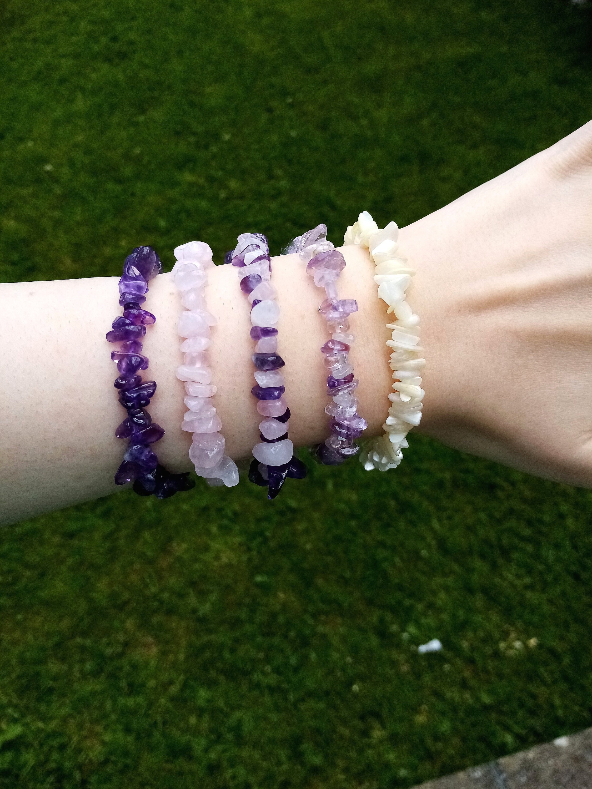 Genuine Gemstone Bracelets – Amethyst Bracelet, Rose Quartz Bracelet,…
