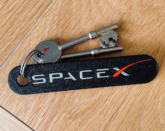 Key ring SpaceX keyring space theme key holder colour combinations Starship key ring Elon Musk rocketry three sizes options Space X keys