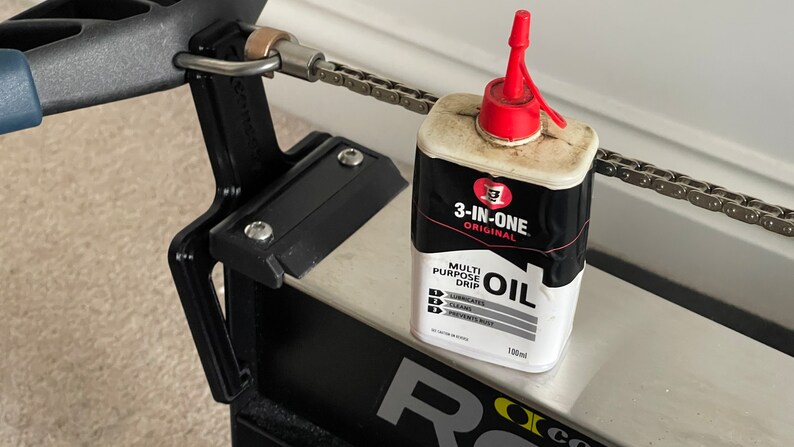 using a light oil is all that is required to keep your concept 2 rower running freely. The oiling accessory makes the process simple.