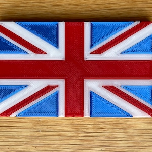 3D Printed Union Jack Fridge Magnet: British Flag Decor