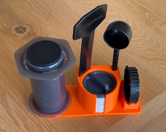 AeroPress Coffee Caddy: Customizable 3D Printed Organizer