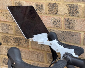 Adjustable Bike Tablet Mount for Indoor Cycling: 31.8mm Handlebars