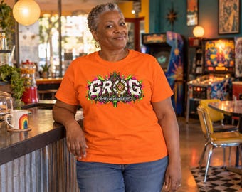 Grog Artificial Intoxication T-Shirt, Neon Slime Sci-Fi Graphic Tee (Unisex)