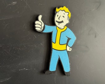 Calamita da frigorifero per Fallout Boy, pollice in alto, documenti magnetici per riporre i documenti in ordine nel caveau di Fallout Boy