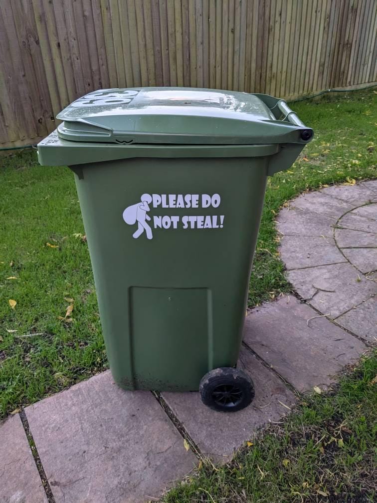 Oarc Sticker Custom Wheelie Bin Stickers: Personalized Vinyl Decals (29cm X 9cm ...