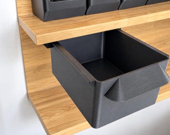 Under Shelf Storage Drawer | Slide-Out Organizer (3D Printed)