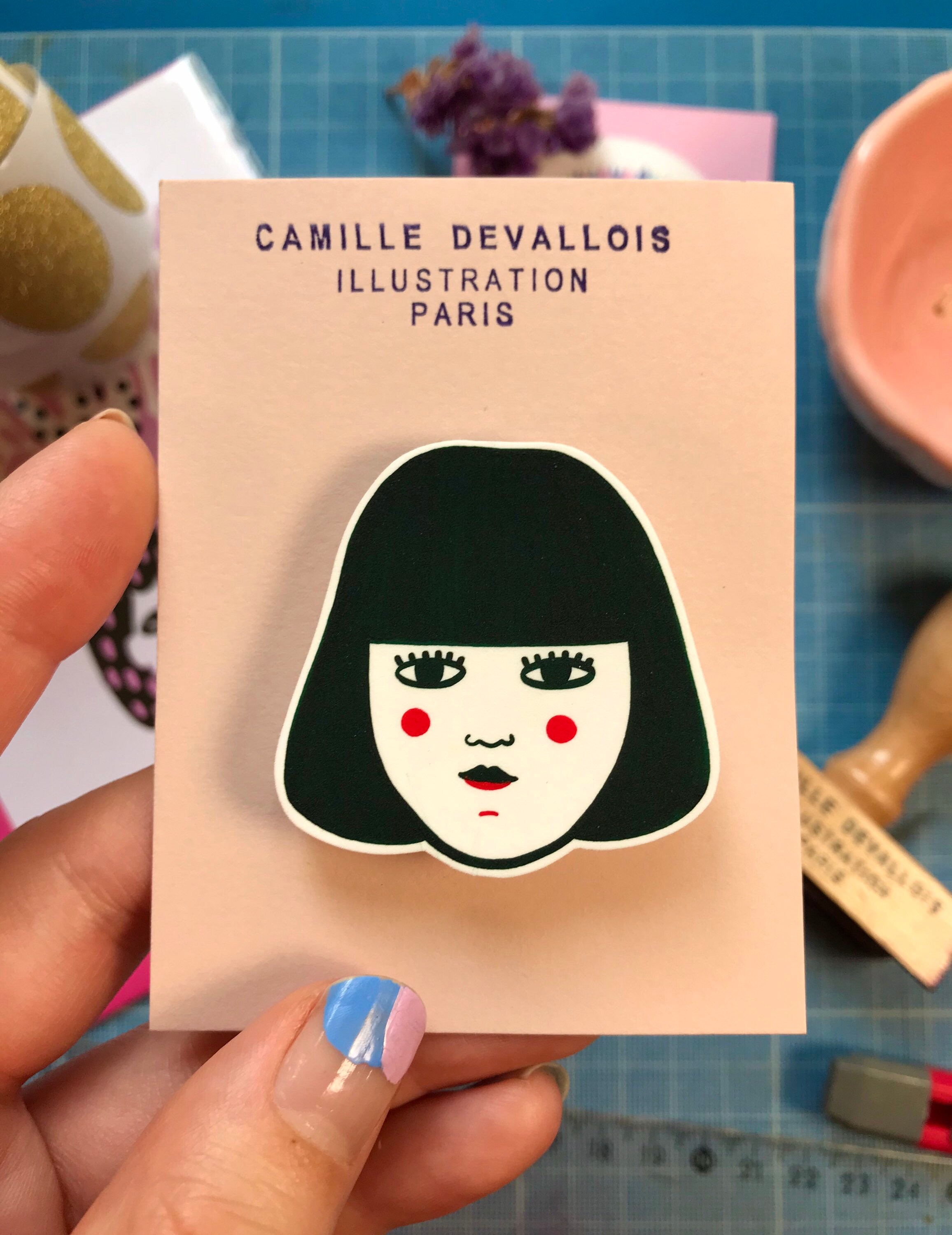 Belle Broche Argent 925 Style Masque Ou Demi-visage - Inspirée De Cocteau