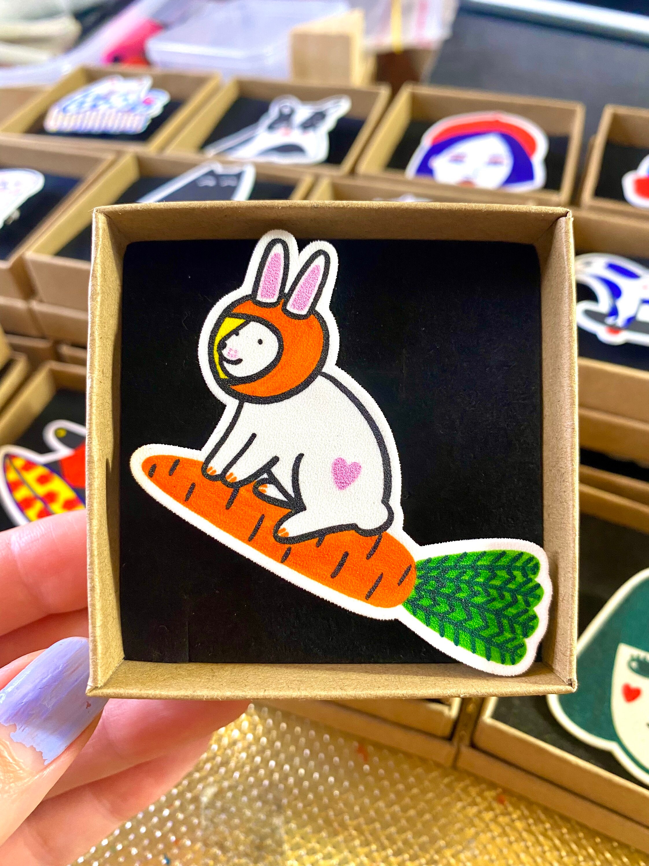 Broche Créateur Lapin En Bois Rêve De Bohème - Neuve Avec étiquettes