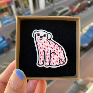 Pug dog brooch
