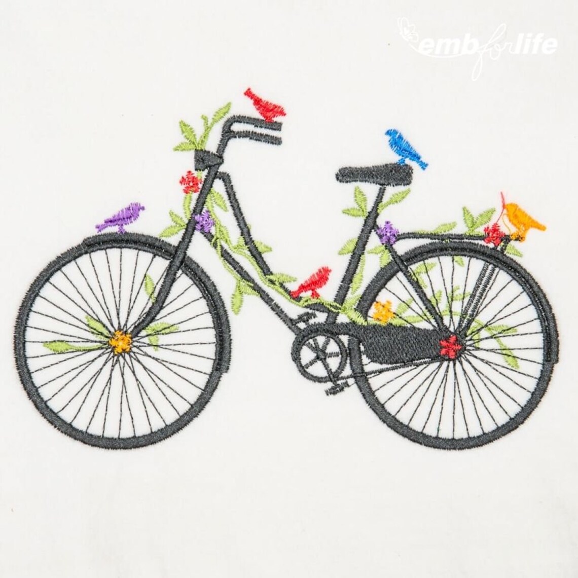 Decorative Bicycles Embroidery Design Pack Etsy