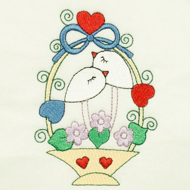 Bird Embroidery Design 6 Different Sizes for Instant Download