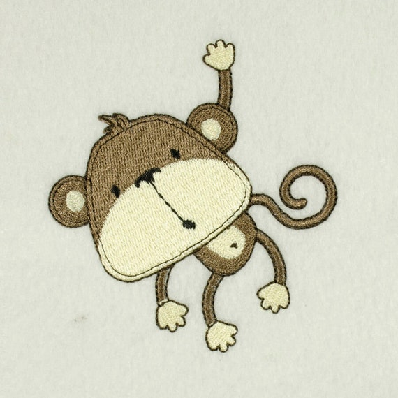 Monkey Embroidery Design 7 Different Sizes for Instant Etsy