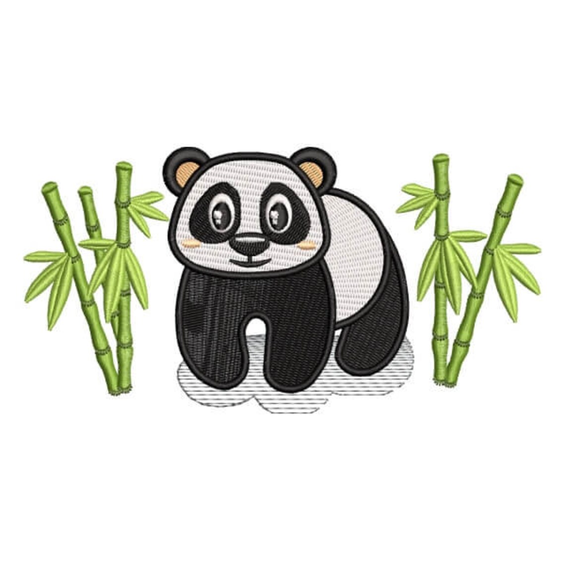 Panda bear 2 embroidery design 6 different sizes for instant  etsy