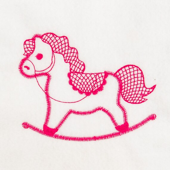 Rocking Horse Embroidery Design 5 Different Sizes for Etsy
