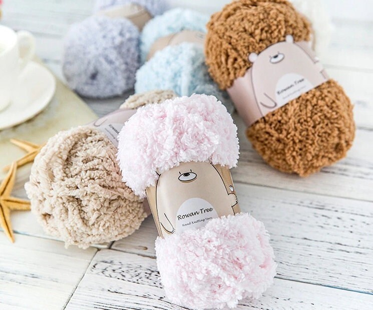 New 50g Soft Baby Yarn Plush Yarn Teddy Bear Yarn Fluffy - Etsy