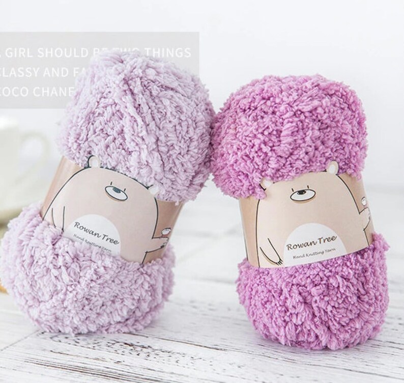 New 50g Soft Baby Yarn Plush Yarn Teddy Bear Yarn Fluffy - Etsy