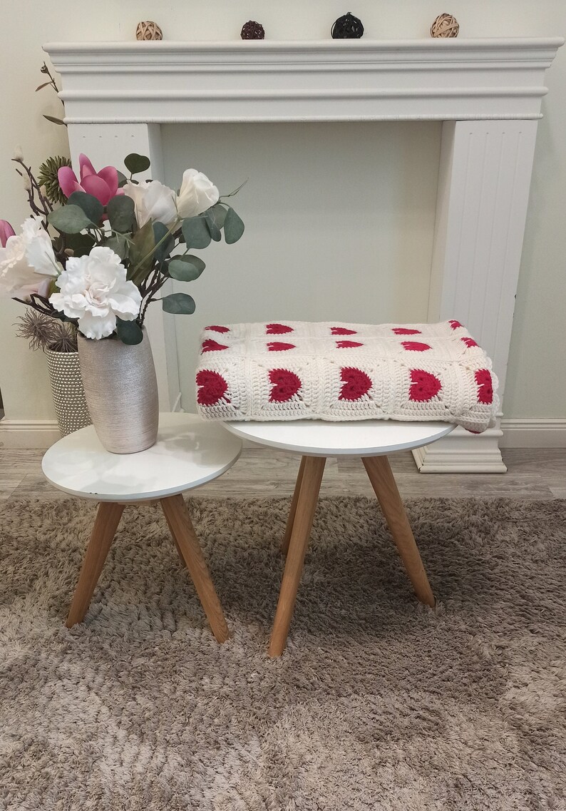 Single Crochet Blanket, Single Bed Blanket, Single Bed Throw, Crochet Blanket for Sale, Heart
