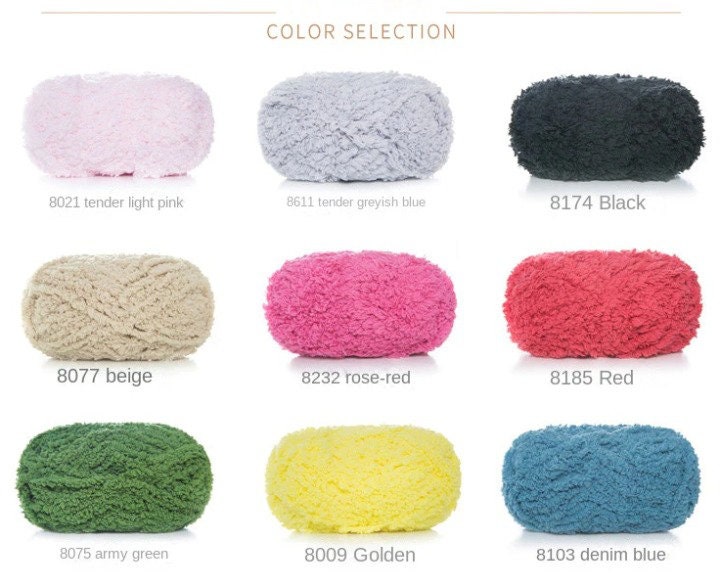 New 50g Soft Baby Yarn Plush Yarn Teddy Bear Yarn Fluffy Etsy