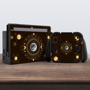 switch skin black switch skin moon switch skin cloud space galaxy aesthetic decal for console dock controller joycon joy coc skin goth