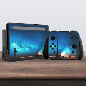 switch skin magic switch skin night sky switch skin lightbulb switch skin space Joy Con skin Joycon Decal Controller Skin Skin Set