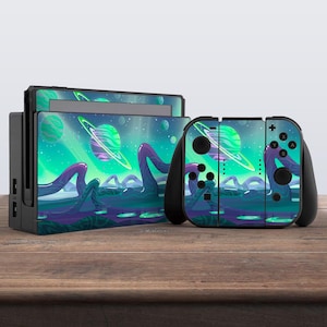 Fairy forest art nintendo switches skin Nintendo skin moon Nintendo switches accessories Console skin Switch Joy Con skin Controller Decal