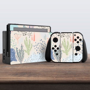 switch skin floral nintendo skin pastel switch skin sea bottom switch skin sand Joycon Skin Dock sticker Controller Skin Controller Decal