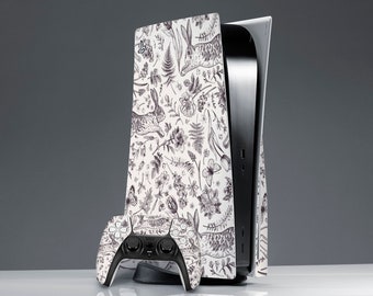 Ornamental art skin PS skin bunny PS skin vintage PS 5 skin rabbit ps 5 controller sticker decal friends gift ps 5 skin ps 5 console cover