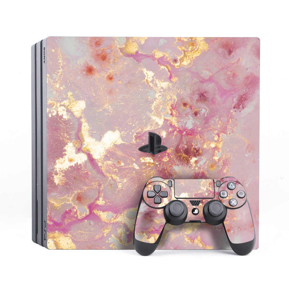 Decal Skin for Ps4, Whole Body Vinyl Sticker Cover for Playstation 4  Console and Controller (Include 4pcs Light Bar Stickers) (PS4, Marble Gold)