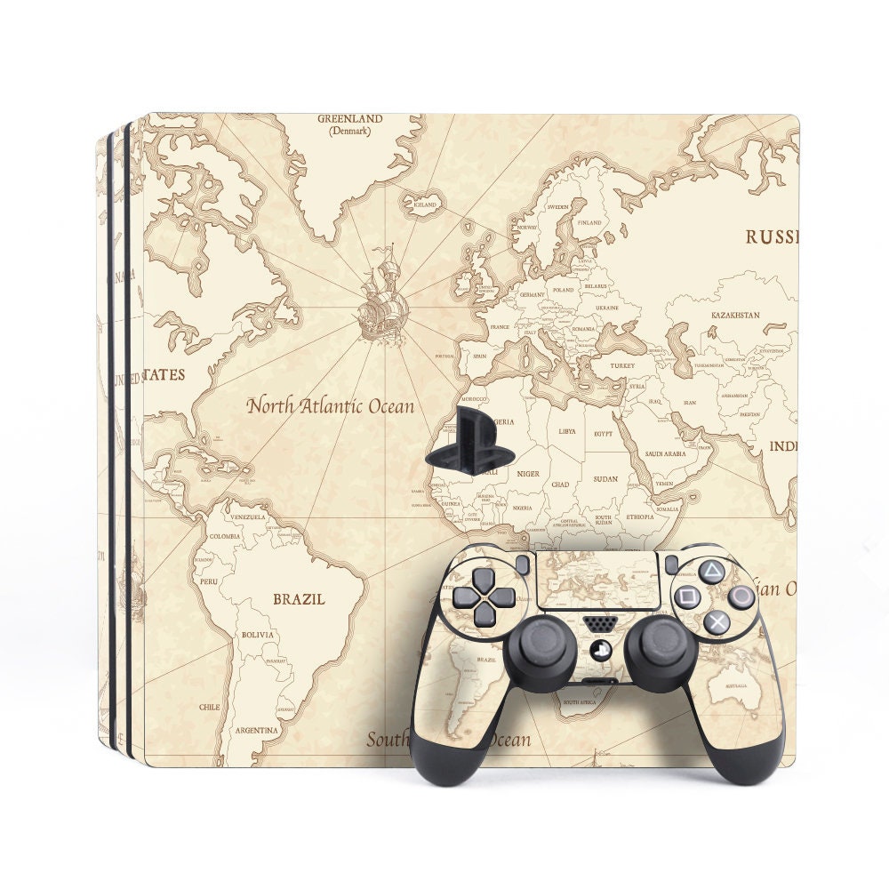 Ps4 Skin Warld Map Ps4 Skin Retro Ps4 Skin Vintage Ps4 Skin 