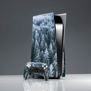Winter forest PS sticker Nature art skin Sticker wrap PS 5 skin PS 5 console cover sticker decal Console Skin friends gift controller skin