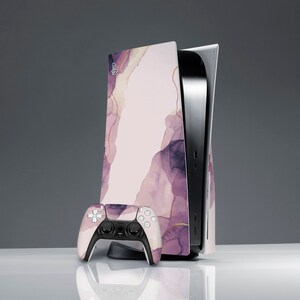 Abstract art purple Light violet skin Watercolor art ps skin sticker PS 5 controller Simple artwork PS 5 skin Console elegant decor PS 5 art