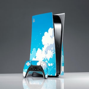 Anime sky print PS 5 skin blue Nature print cover Simple art skin Sticker decal ps 5 CD skin ps 5 digital skin Console Skin Summer cartoon