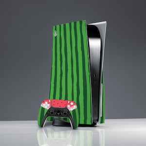 Watermelon art ps 5 skin green summer art skin sticker decal PS 5 console cover ps 5 digital edition friends gift PS 5 controller PS 5 skin