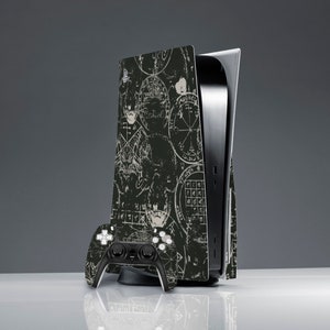 Occult art skin PS 5 decal PS 5 controller Console Skin black magic skin ps 5 console cover PS skin black sticker wrap pentagram art skin