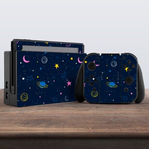 switch skin space switch skin planet switch skin cartoon switch skin moon Skin Set Joycon Decal Console Sticker Dock decal Joy Con decal