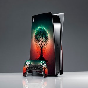 PS 5 skin tree inspirational art PS 5 skin PS 5 console cover ps 5 controller botanical floral room decor friends gift sticker wrap